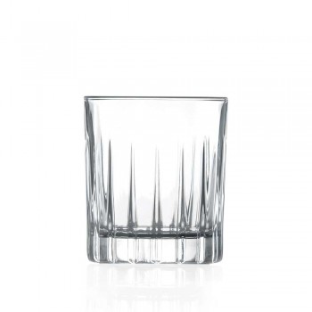 12 likérových sklenic v ekologickém křišťálu s dekoracemi lineárního designu - Senzatempo