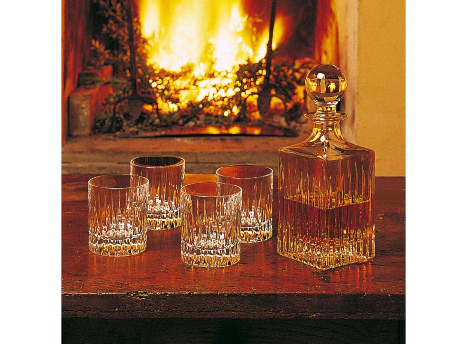 12 sklenic s nízkou whisky nebo sklenice vody v ekologickém křišťálu - Voglia Viadurini