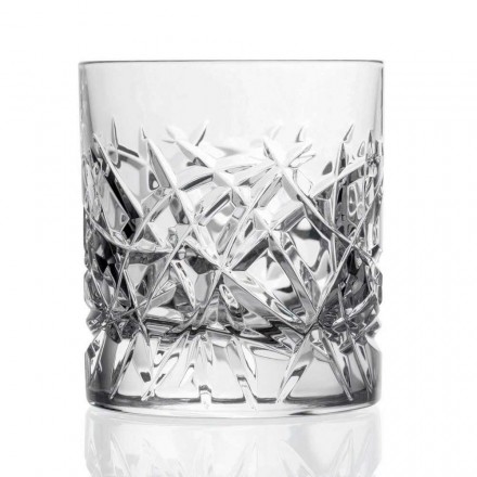 12 klasických brýlí Dof na vodní nebo whisky design v křišťálu - titan Viadurini