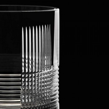 12 sklenic na vodu nebo whisky Vintage Design v zdobeném křišťálu - hmatové
