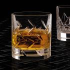 12 sklenic na whisky nebo vodu v ekologickém křišťálu s moderními dekoracemi - arytmie Viadurini