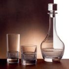 12 vysokých sklenic sklenice v luxusním zdobeném ekologickém křišťálu - Milito Viadurini