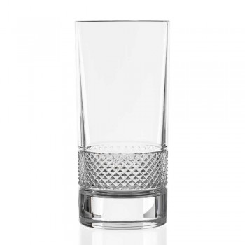 12 vysokých sklenic sklenice v luxusním zdobeném ekologickém křišťálu - Milito