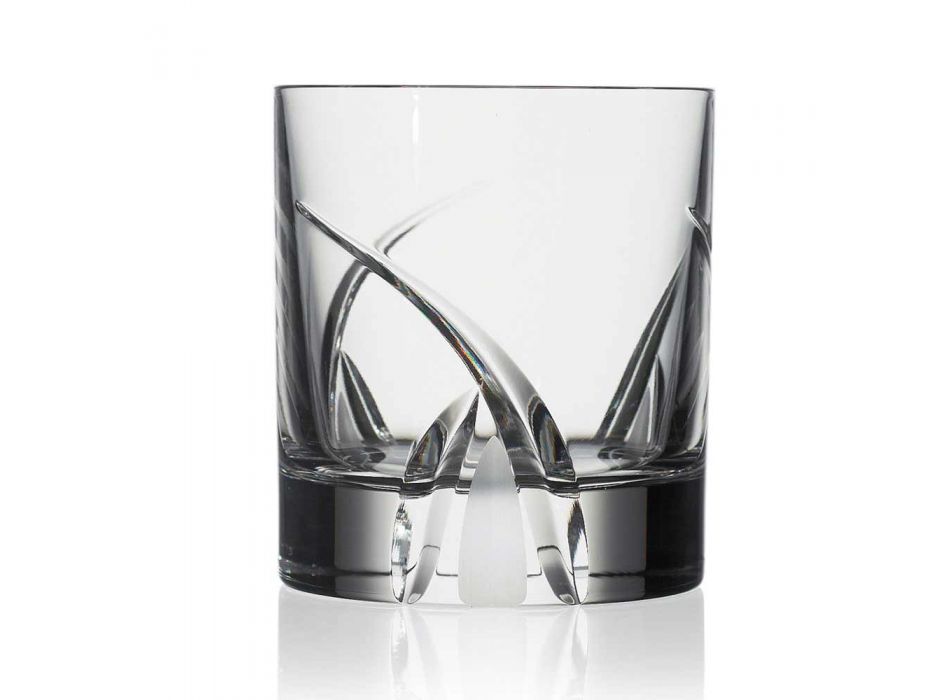 12 brýlí s nízkou sklenicí v luxusním designu Eco Crystal - Montecristo Viadurini