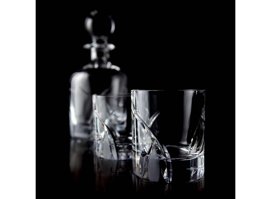12 brýlí s nízkou sklenicí v luxusním designu Eco Crystal - Montecristo Viadurini