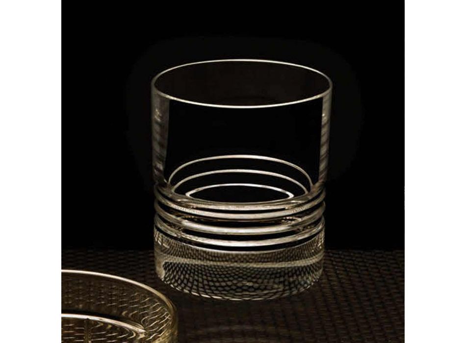 12 sklenic dvojité staromódní křišťálové whisky - arytmie Viadurini