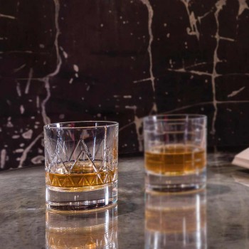 12 skleněná whisky nebo voda Luxusní moderní design v křišťálu - arytmie