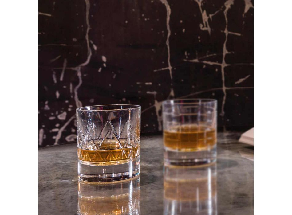 12 skleněná whisky nebo voda Luxusní moderní design v křišťálu - arytmie