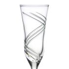 12 sklenic na šampaňské s flétnou v inovativním zdobeném ekologickém křišťálu - cyklon Viadurini