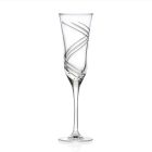 12 sklenic na šampaňské s flétnou v inovativním zdobeném ekologickém křišťálu - cyklon Viadurini