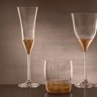 12 pohárů z křišťálové flétny s luxusním zlatým bronzem nebo platinovým listem - Soffio Viadurini