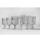 12 průhledných a zdobených skleněných pohárů na vánoční stůl - Garbobic Viadurini