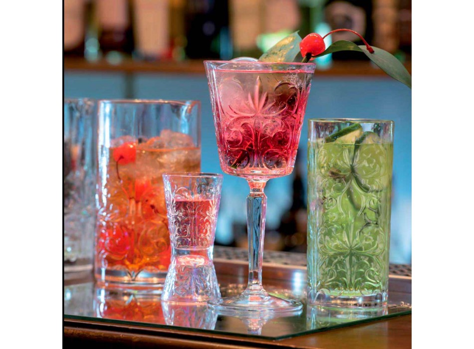 12 sklenic na vodu, nápoje nebo koktejl v dekorovaném Eco Crystal - Destino