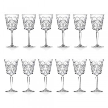 12 sklenic na vodu, nápoje nebo koktejl v dekorovaném Eco Crystal - Destino