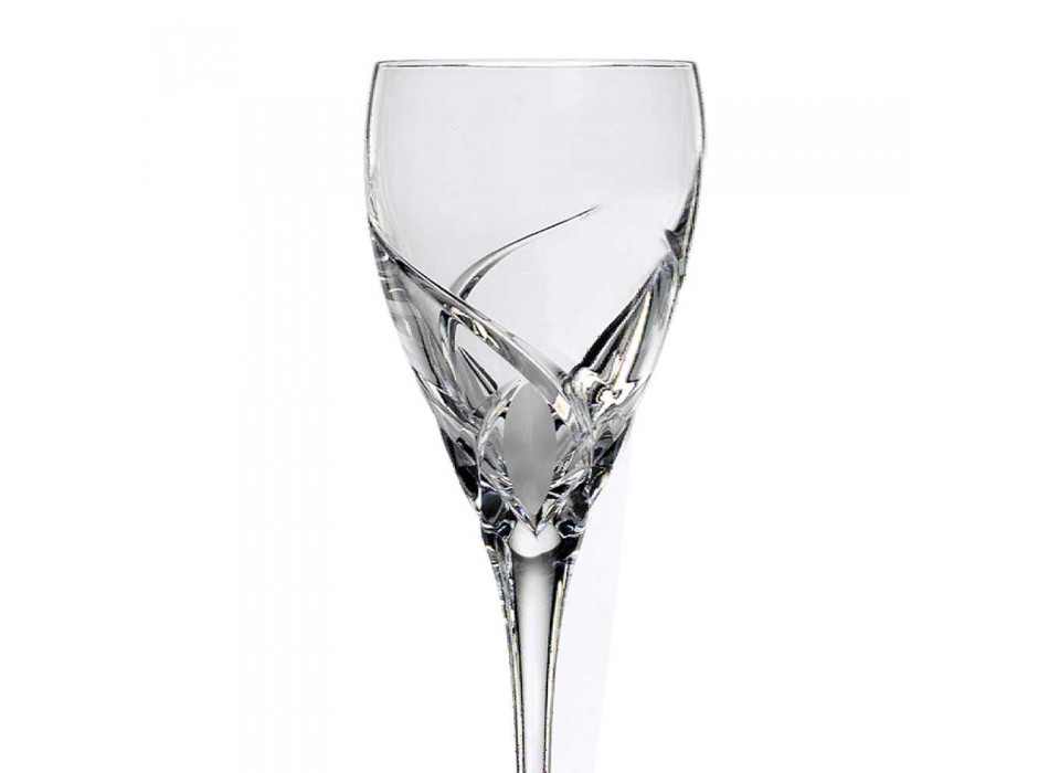 12 sklenic na bílé víno v luxusním ekologickém křišťálovém designu - Montecristo Viadurini