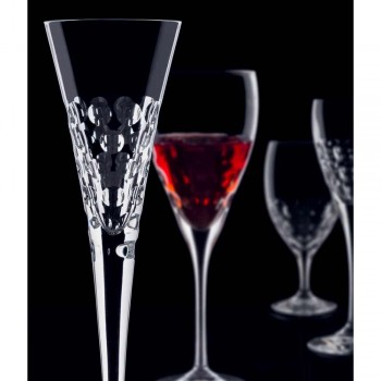 12 sklenic na víno Fluter brýle na křišťálové bubliny - Titanioball