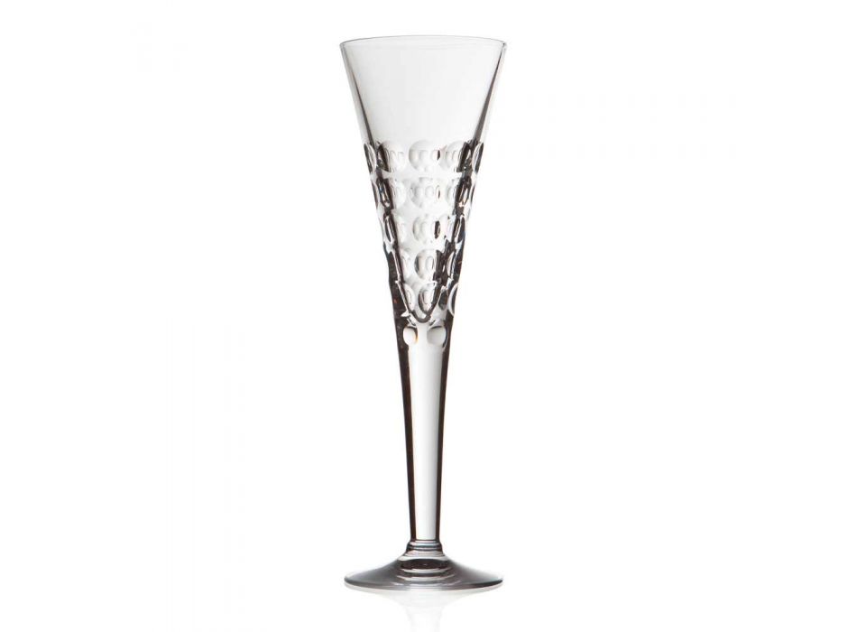 12 sklenic na víno Fluter brýle na křišťálové bubliny - Titanioball