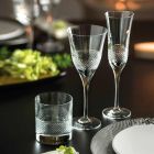 12 sklenic na bílé víno v ekologickém křišťálovém luxusním zdobeném designu - Milito Viadurini