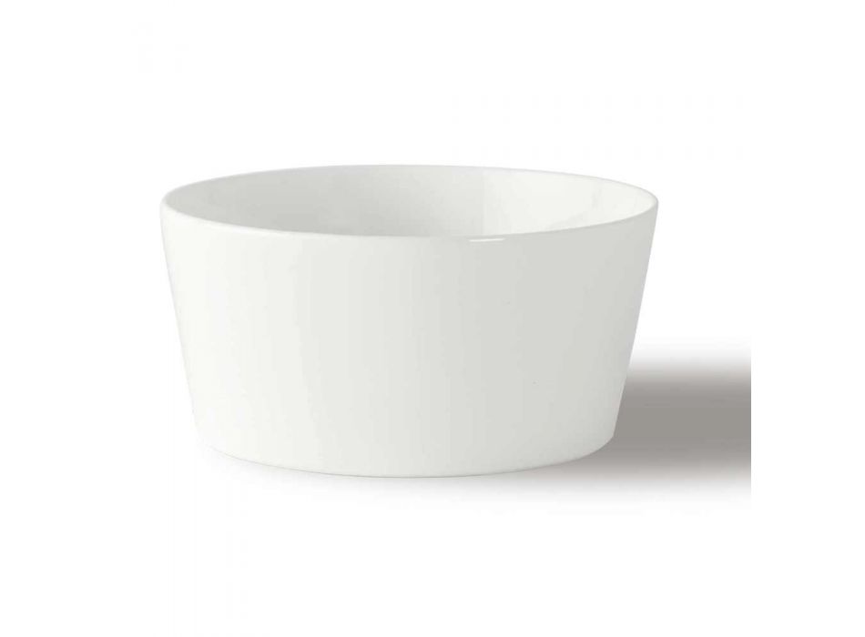 12 moderního designu bílá porcelánová zmrzlina nebo ovocné poháry - Egle