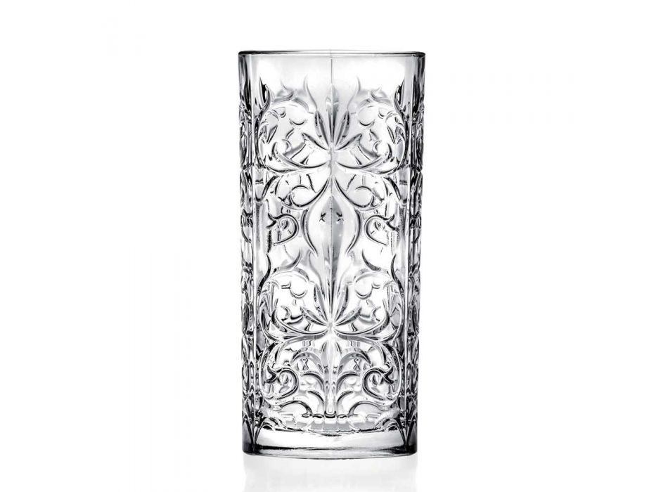 12 sklenice na vysoký pohár Highball s kalíškem nebo luxusní zdobená voda - osud Viadurini