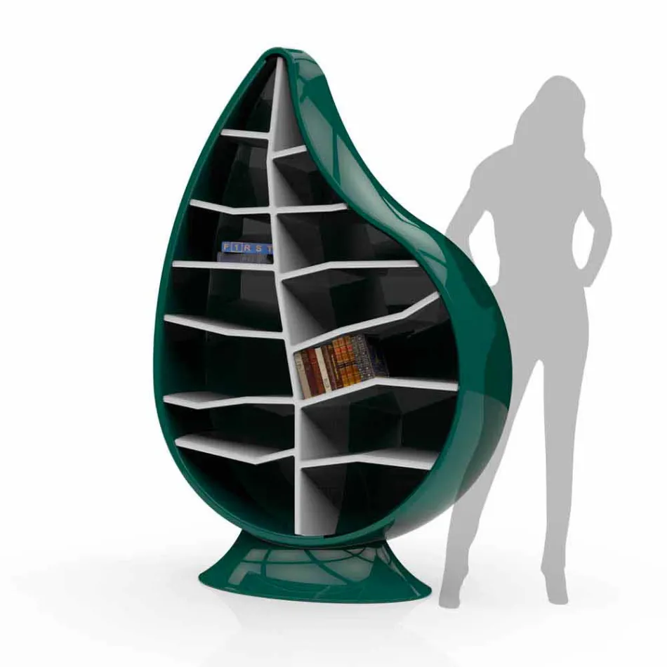 Chlorophyll Moderní knihovna vyrobená v Itálii Viadurini