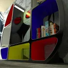 Shelley Modern Bookshelf Vyrobeno v Itálii Viadurini