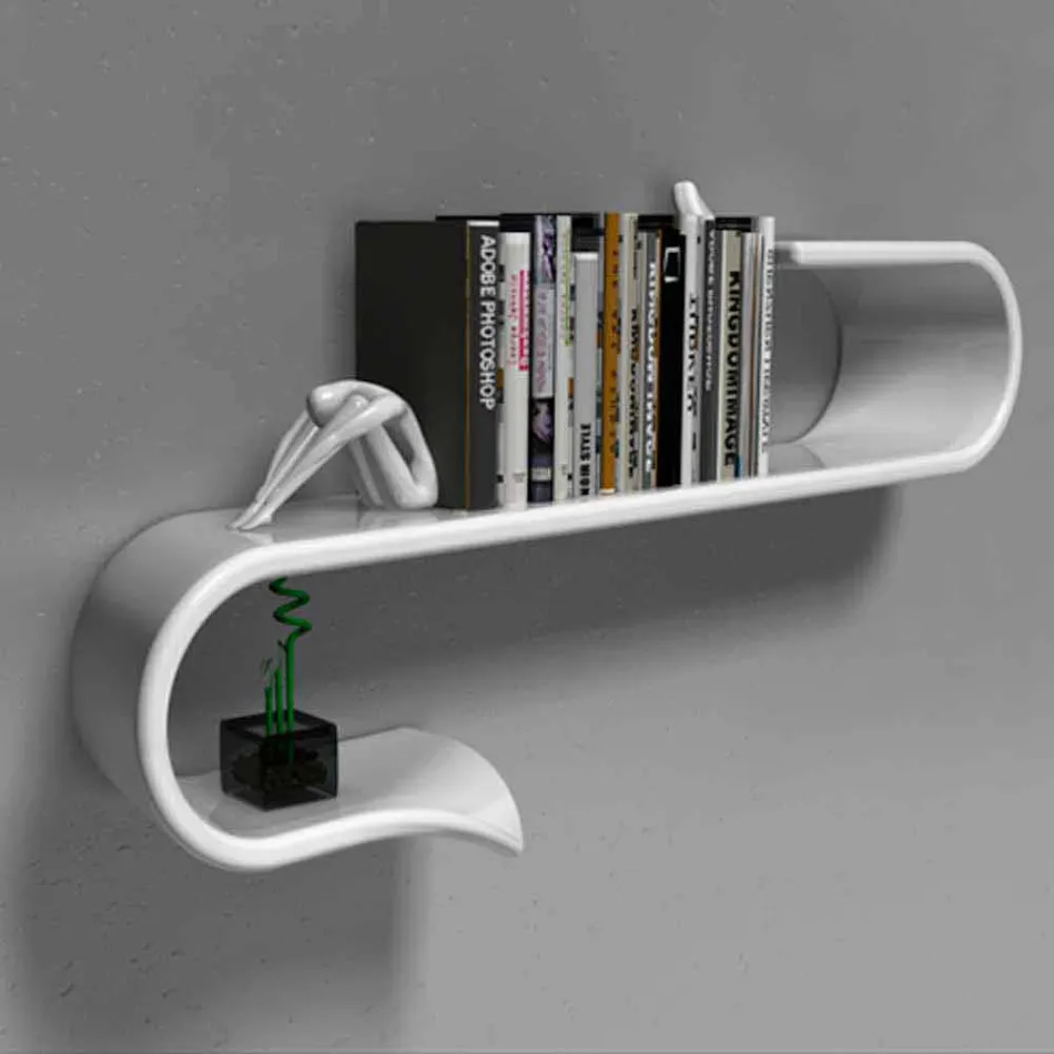 Moderní designový police Waveshelf vyrobený v Itálii Viadurini