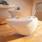 Moderní kancelářský stůl Boomerang Vyrobeno v Itálii Viadurini