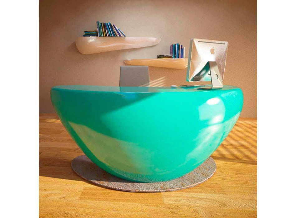 Moderní kancelářský stůl Boomerang Vyrobeno v Itálii Viadurini