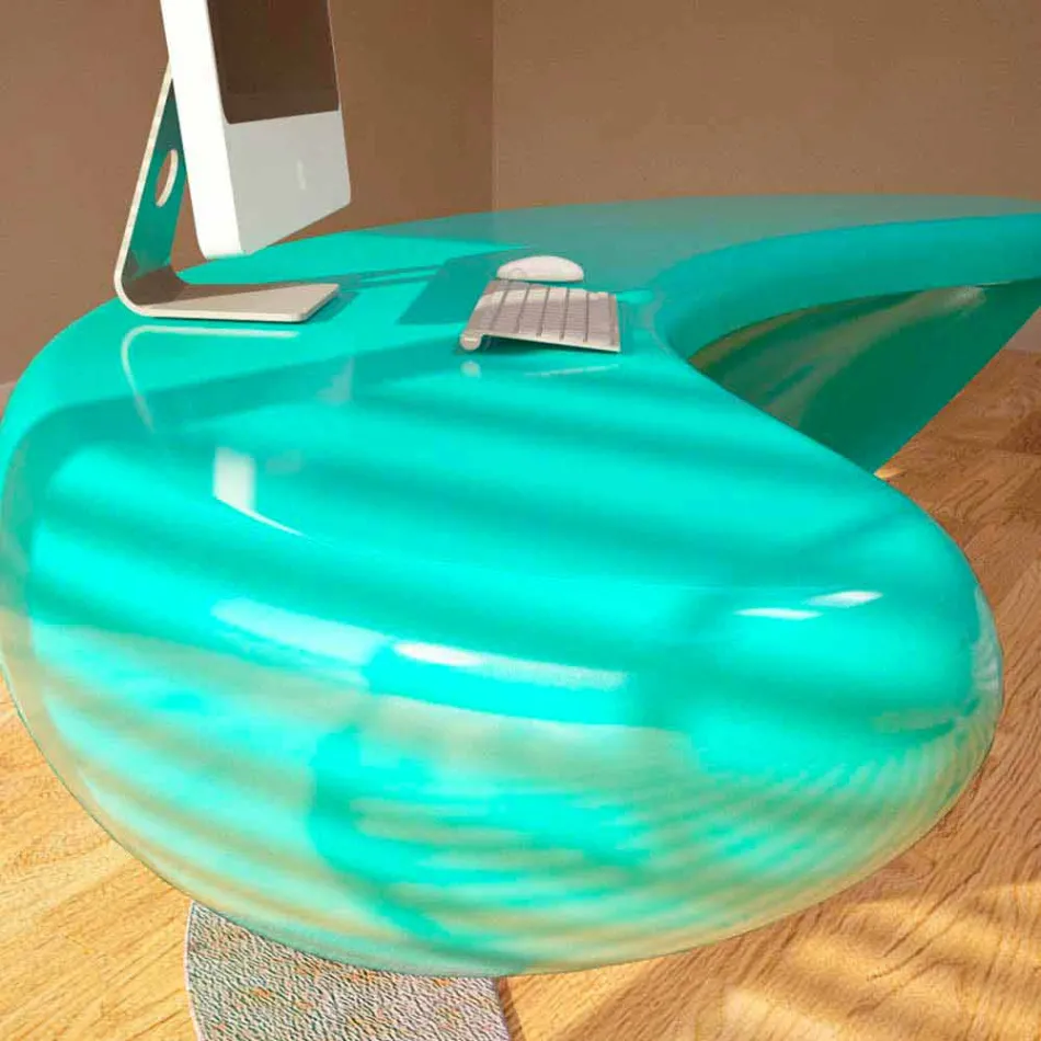 Moderní kancelářský stůl Boomerang Vyrobeno v Itálii Viadurini