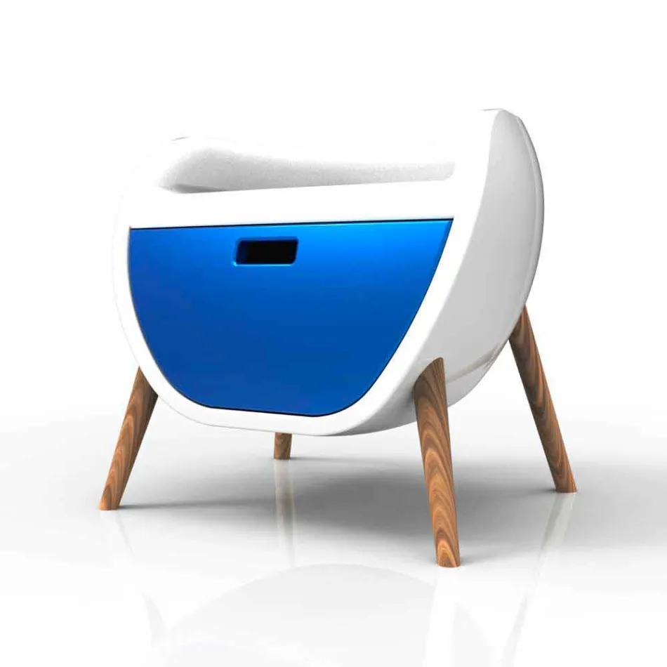 Moderní design noční stolky Gauche Vyrobeno v Itálii Viadurini