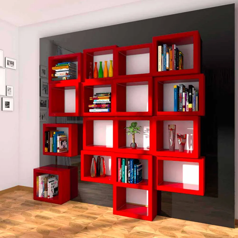 Design Fra011 Knihovna vyrobená v Itálii Viadurini