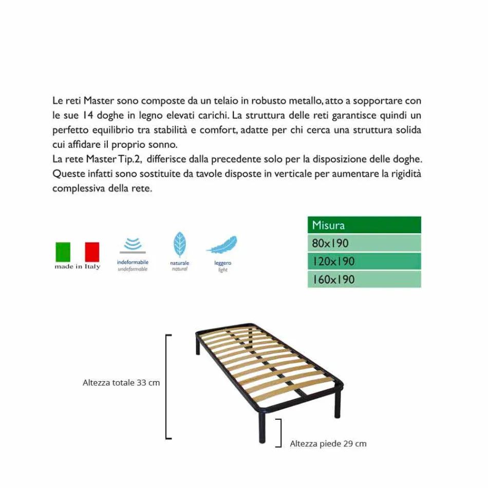 Síť Bio Comfort 1 a půl čtverečních Viadurini