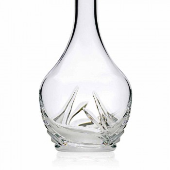 2 lahve na víno Eco Crystal s kulatým designovým víkem a dekoracemi - adventní