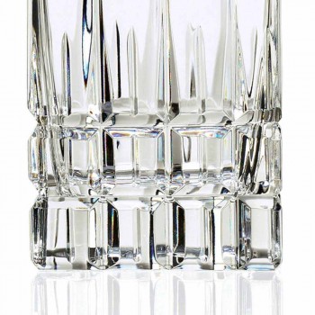 2 lahve na whisky s krystalovým víčkem čtvercového designu s víčkem - Fiucco