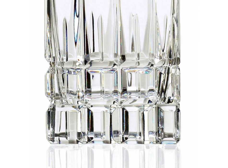 2 lahve na whisky s krystalovým víčkem čtvercového designu s víčkem - Fiucco Viadurini