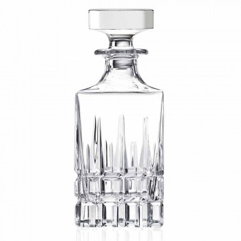 2 lahve na whisky s krystalovým víčkem čtvercového designu s víčkem - Fiucco