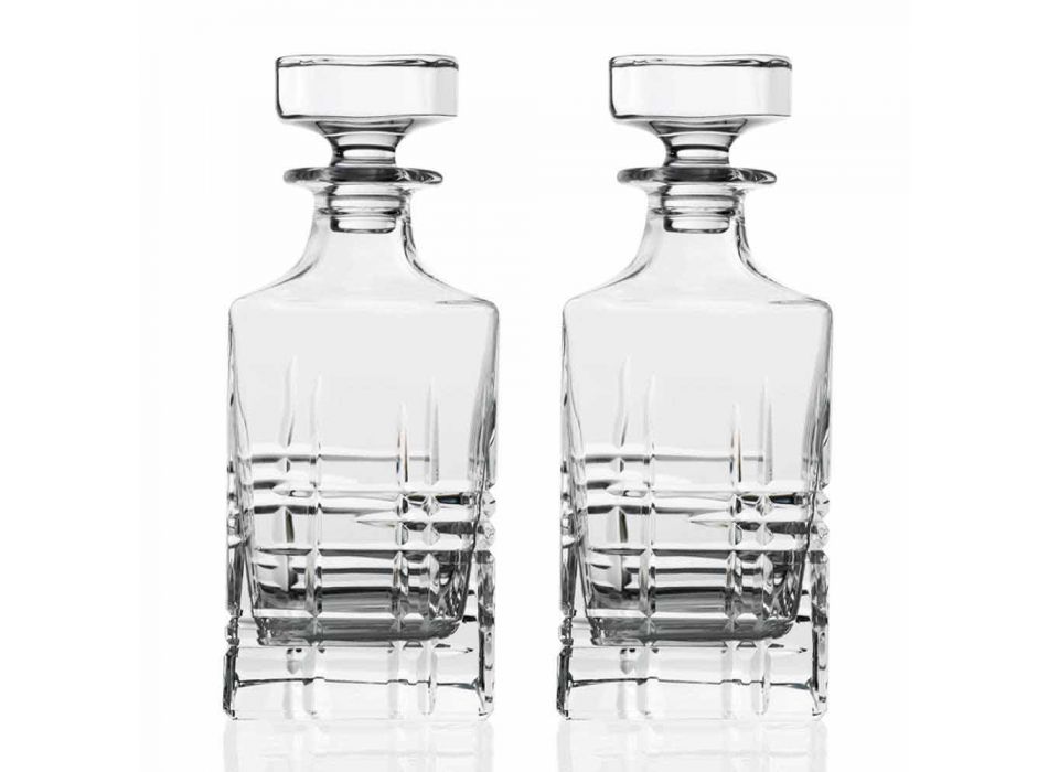 2 láhve whisky s křišťálově zdobeným čtvercovým designovým víčkem - arytmie