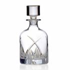 2 láhve na whisky s víčkem válcového designu v provedení Eco Crystal - Montecristo Viadurini