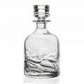 2 lahve na whisky zdobené křišťálem Eco s luxusním designovým víčkem - titan