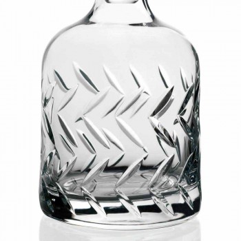 2 křišťálové láhve na whisky šetrné k životnímu prostředí s vintage dekorativní čepičkou - arytmie