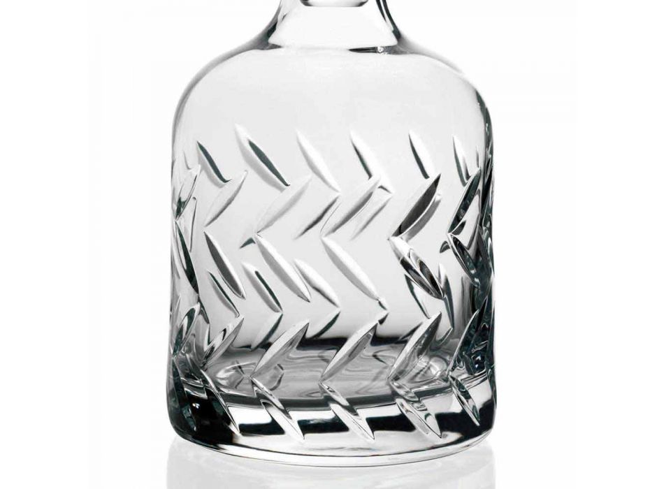 2 křišťálové láhve na whisky šetrné k životnímu prostředí s vintage dekorativní čepičkou - arytmie