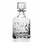 2 křišťálové láhve na whisky šetrné k životnímu prostředí s vintage dekorativní čepičkou - arytmie Viadurini