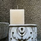 2 čtvercové svíčky různých velikostí ve vosku vyrobené v Itálii - Adelle Viadurini