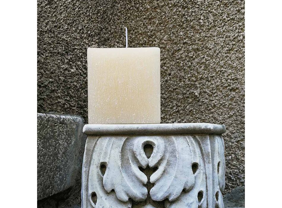 2 čtvercové svíčky různých velikostí ve vosku vyrobené v Itálii - Adelle