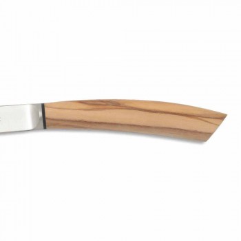 2 steakové nože s rohovou nebo dřevěnou rukojetí vyrobené v Itálii - Marino