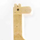 2 záložky v travertinovém mramoru ve tvaru žirafy vyrobené v Itálii - Morra Viadurini