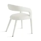 2 čalouněná křesla z látky bouclè s potaženým rámem - Domenica Viadurini