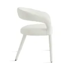 2 čalouněná křesla z látky bouclè s potaženým rámem - Domenica Viadurini