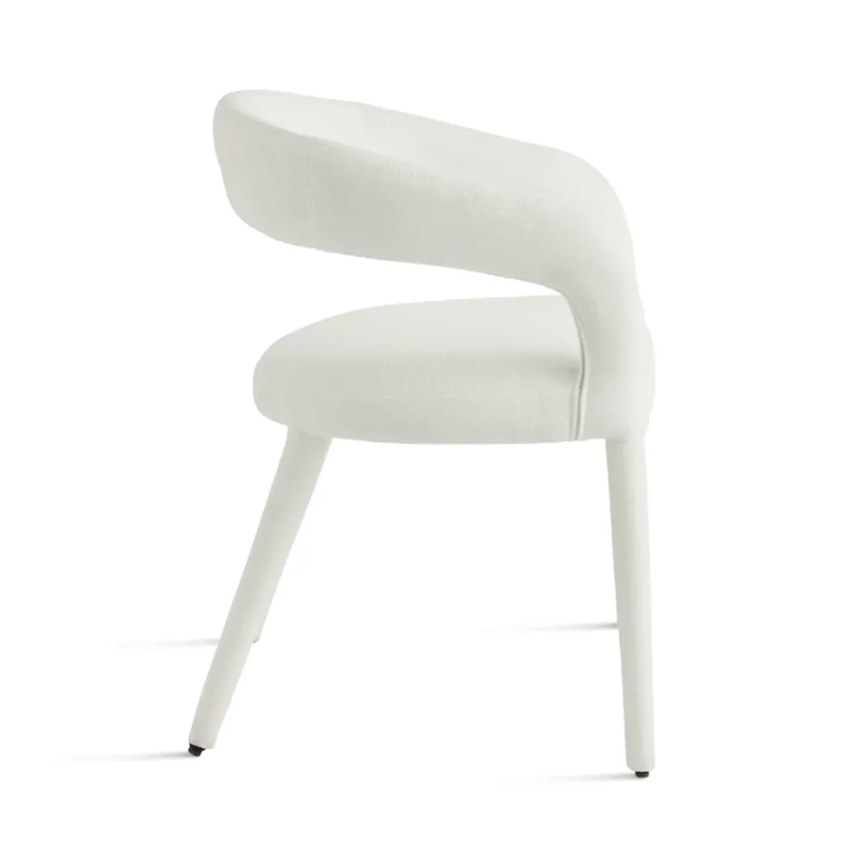 2 čalouněná křesla z látky bouclè s potaženým rámem - Domenica Viadurini